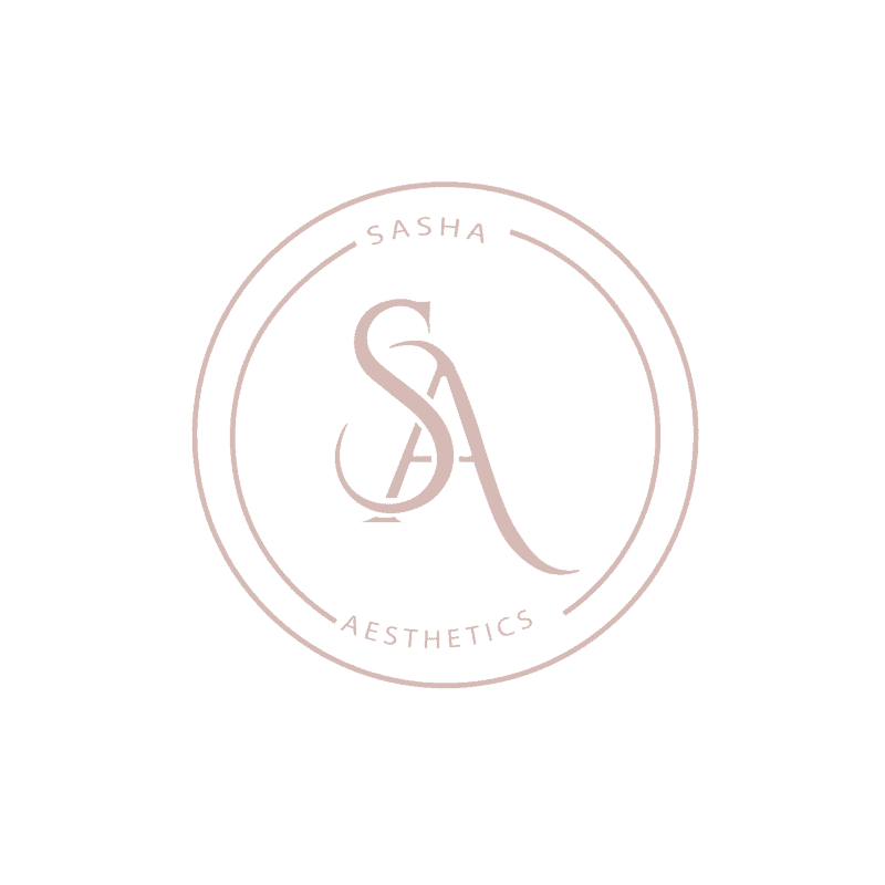 Logo of Sasha Aesthetic Clinic featuring the initials "S" and "A" in a circular design.