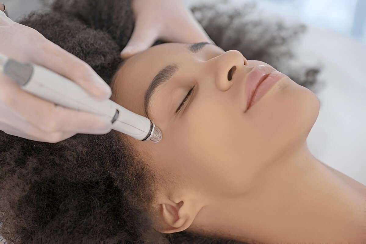 Rejuvenating facial treatment at Sasha Aesthetic Clinic, Dubai, offering skin revitalization and ant.