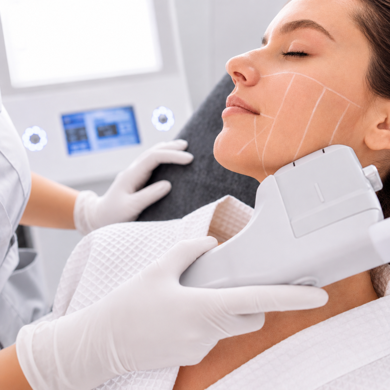 HIFU face treatment at Sasha Aesthetic Clinic, JVC Dubai