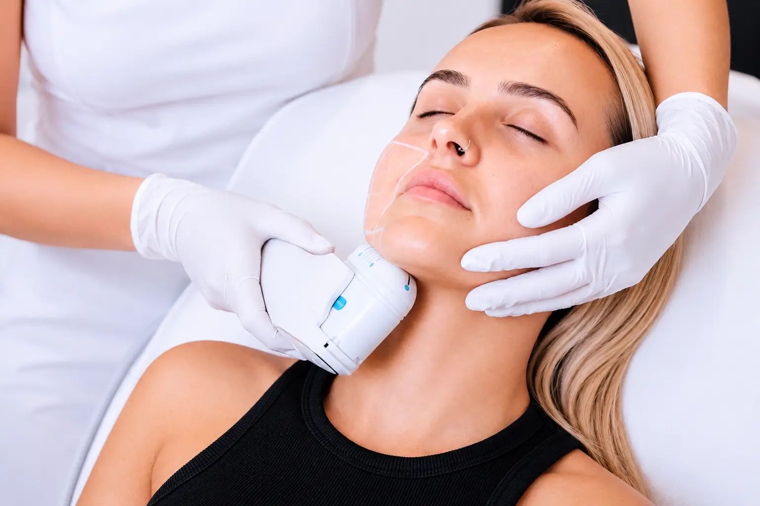 Hydra Facial in JVC 2 Cleansing step of a HydraFacial treatment in Jumeirah Village Circle