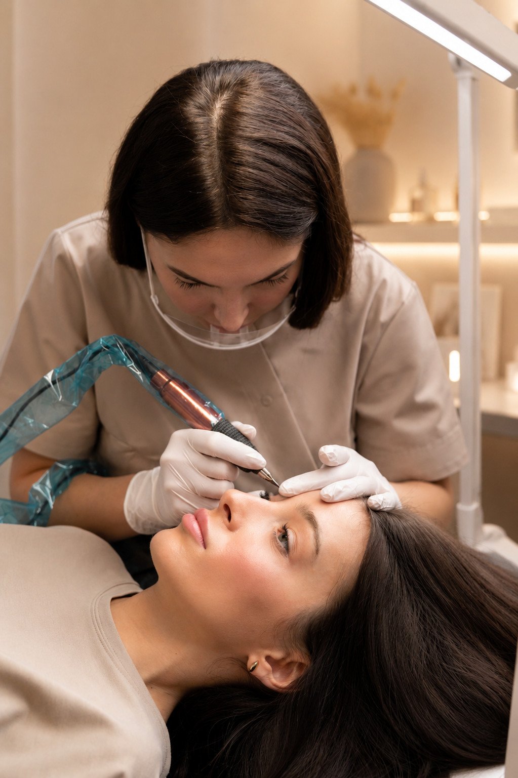 Permanent makeup precision treatment room at Sasha Aesthetic Clinic JVC Dubai